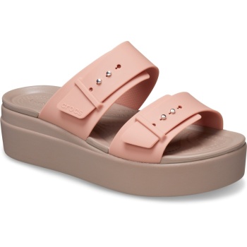 Crocs™ Brooklyn Sandal Low Wedge W Pale Blush