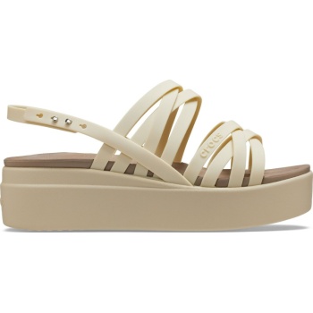 Crocs™ Brooklyn Strappy Low Wedge Women's Bone