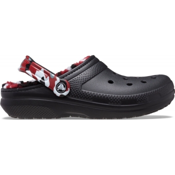 Crocs™ Classic Lined Camo Clog Kid's 208091 Black/Red