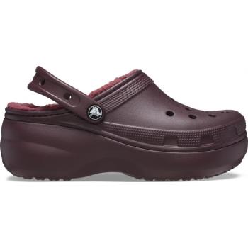 Crocs™ Classic Platform Lined Clog W Dark Cherry