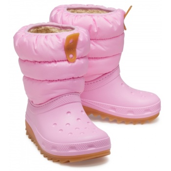 Crocs™ Classic Neo Puff Boot K Pink Tweed/Gum