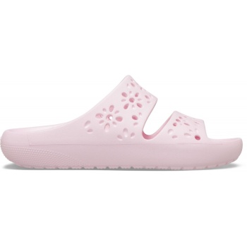 Crocs™ Classic Floral Cut Out Sandal Pink Milk