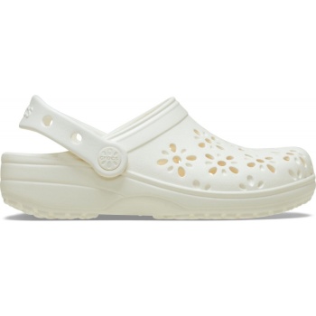 Crocs™ Classic Floral Cut Out Clog K Chalk
