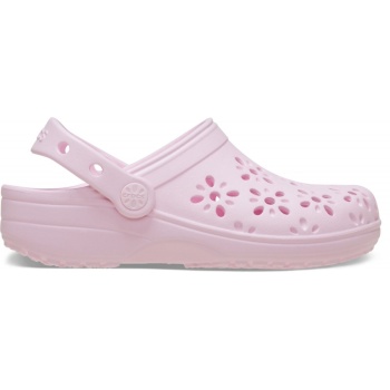 Crocs™ Classic Floral Cut Out Clog K Pink Milk