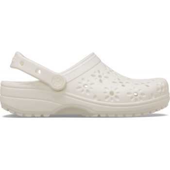 Crocs™ Classic Floral Cut Out Clog Chalk