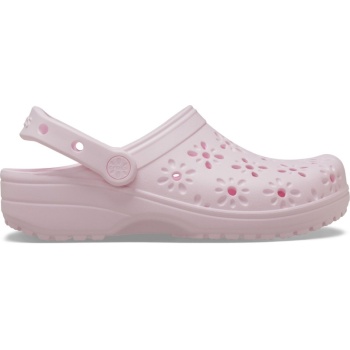 Crocs™ Classic Floral Cut Out Clog Pink Milk