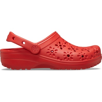 Crocs™ Classic Floral Cut Out Clog Cherry Red