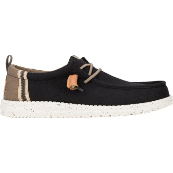 Hey Dude Wally Summer Linen Black/Walnut