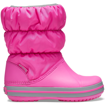 Crocs™ Winter Puff Boot K Electric Pink/Light Grey