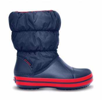 Crocs™ Kids' Winter Puff Boot Navy/Red