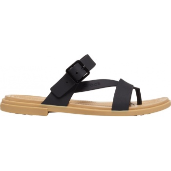 Crocs Tulum Toe Post Sandal W, Black/Tan