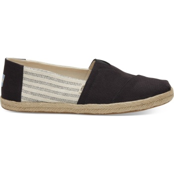 TOMS Canvas Ivy League on Rope Men's Alpargata Black