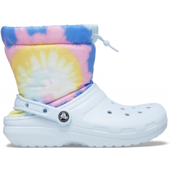 Crocs™Classic Lined Neo Puff Tie Dye Boot Mineral Blue