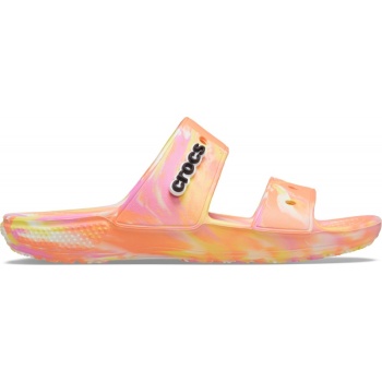 Crocs™  Classic Crocs Marbled Sandal Papaya/Multi