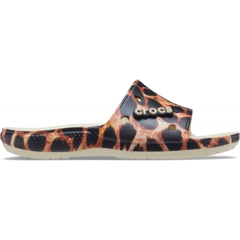 Crocs™  Classic Crocs Animal Remix Slide Bone/Leopard