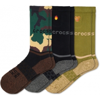 Crocs™ Socks A Crew Graph 3Pack Black/Camo