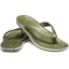 Crocband Flip Army Green / White