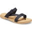 Crocs Tulum Toe Post Sandal W, Black/Tan