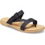 Crocs Tulum Toe Post Sandal W, Black/Tan