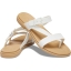Crocs Tulum Toe Post Sandal W, Oyster/Tan