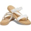 Crocs Tulum Toe Post Sandal W, Oyster/Tan