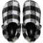 Crocs™ Classic Buff Check Cozzzy Slipper Black/White