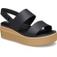 Crocs™ Brooklyn Low Wedge Black / Cashew