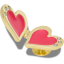 Crocs™ Jibbitz™ Gold Bubble Locket Heart