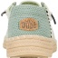 Hey Dude Wendy Espadrille Retro Palm Celadon Green/White