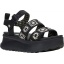 Hey Dude Delray Buckle Cottage Crochet Black/White