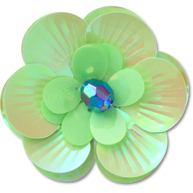 Crocs™ Jibbitz™ Sequin Green Flower